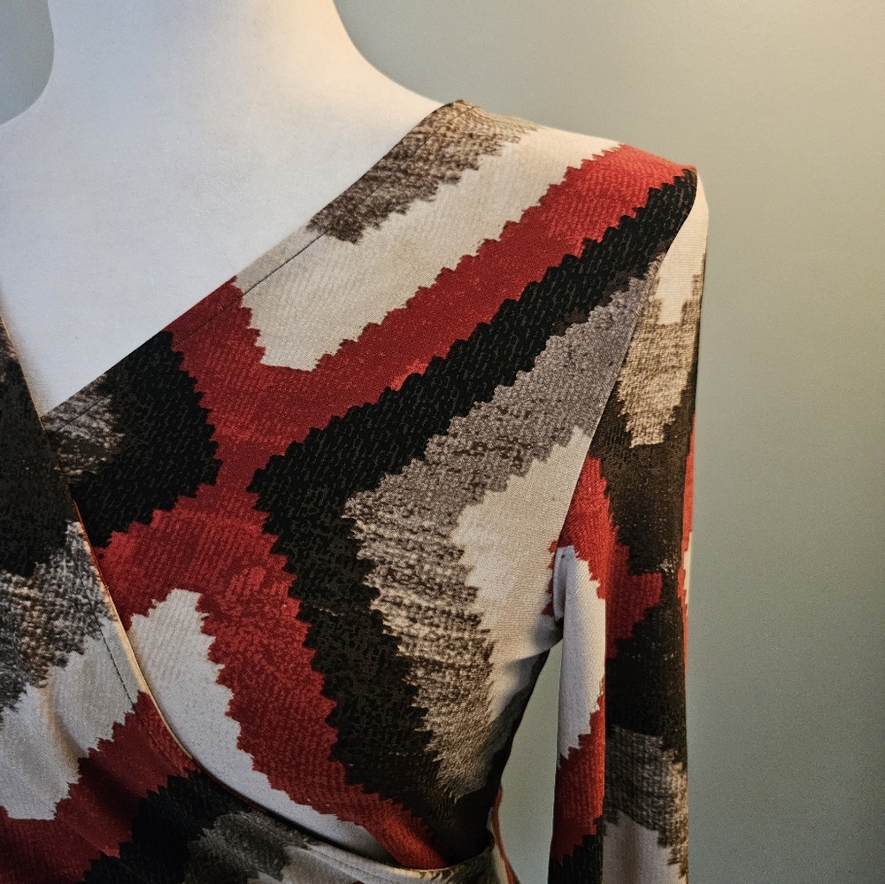 Lauren Ralph Lauren Geometric Pattern Women's Size Small Long Sleeve Top - Picture 2 of 12